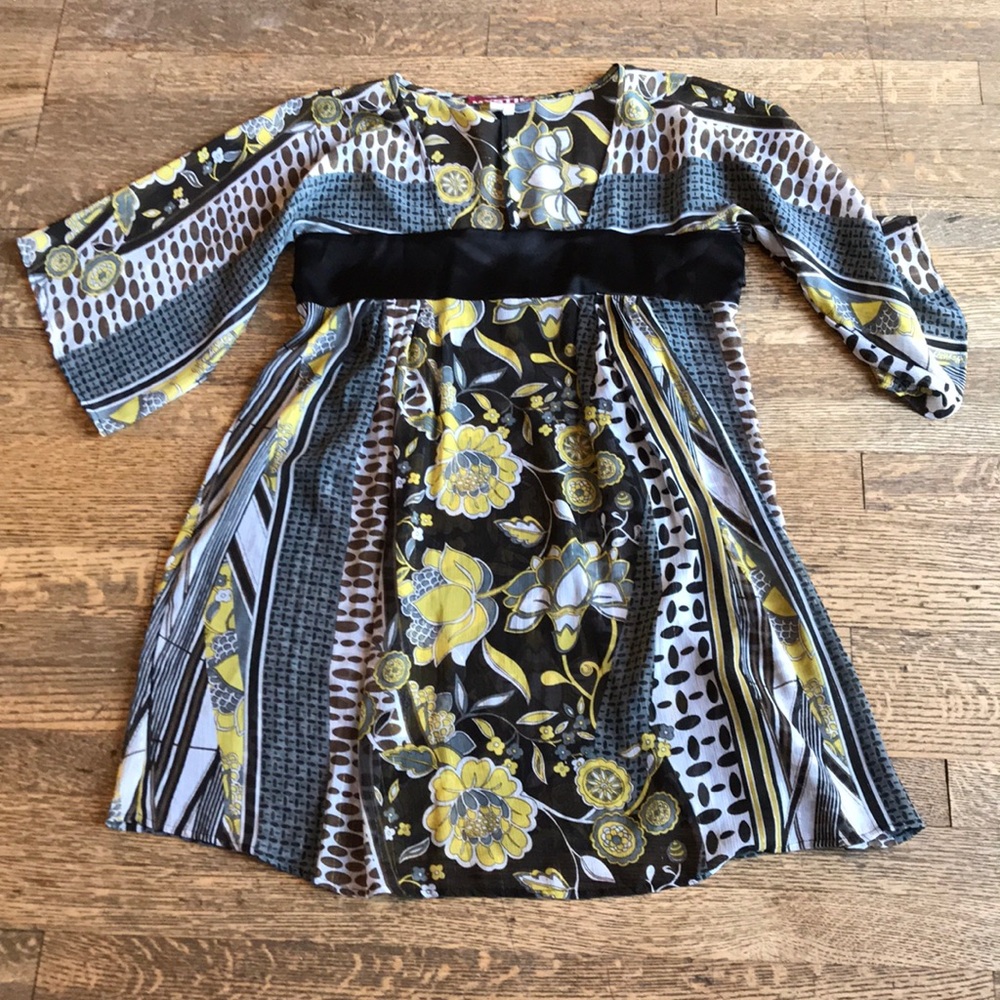 Boho Mystic Patterned Sheer Dress